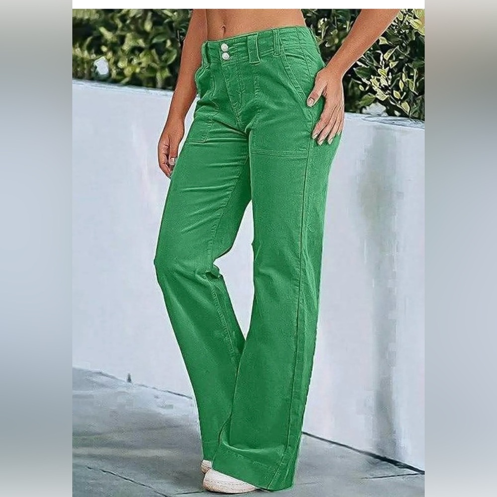 Flamingals Green Corduroy Jeans